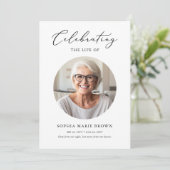生エレガント生写真追悼式お祝い 招待状 (スタンド正面)