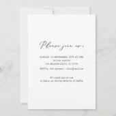 生エレガント生写真追悼式お祝い 招待状 (裏面)