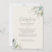 生エレガント生植物学葬儀お祝い 招待状 (正面)