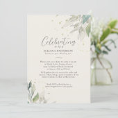 生エレガント生植物学葬儀お祝い 招待状 (スタンド正面)