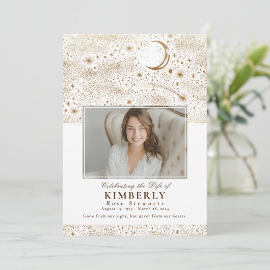 生エレガント生葬記念撮影お祝い 招待状 (スタンド正面)