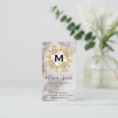 生エレガント花大理石 名刺 (スタンド正面)