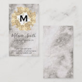 生エレガント花大理石 名刺 (正面/裏面)
