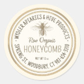 生オーガニックハニカム縁ど金ゴールドグランジビー ラウンドシール (正面)