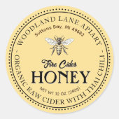 生オーガニック火サイダーハニータイチクイーンビー ラウンドシール (正面)