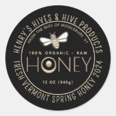 生オーガニック生の初夏と季節の蜂蜜 ラウンドシール (正面)
