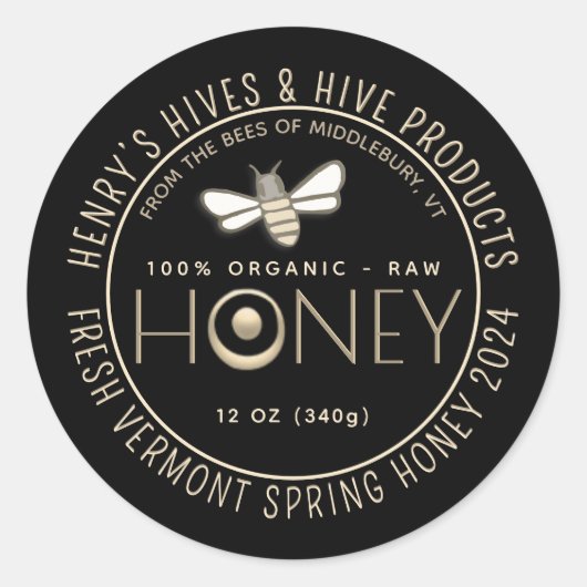 生オーガニック生の初夏と季節の蜂蜜 ラウンドシール (正面)