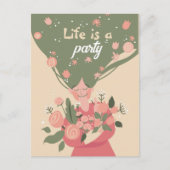 生カスタマイズ活はパーティー春フローラ シーズンポストカード (正面)