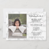 生カスタム命葬儀お祝い写真 招待状 (正面)