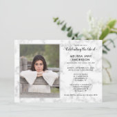 生カスタム命葬儀お祝い写真 招待状 (スタンド正面)