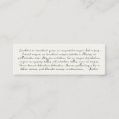 生カスタム命葬本マーク引用文お祝い スキニー名刺 (正面)