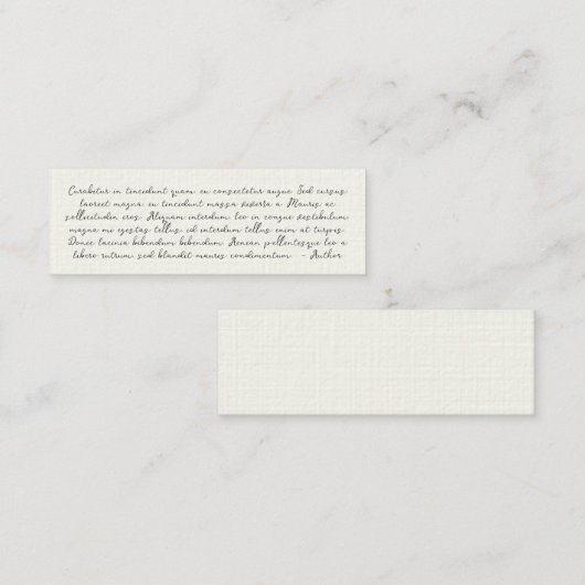 生カスタム命葬本マーク引用文お祝い スキニー名刺 (正面/裏面)