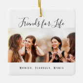 生カスタム最高の記念の写真の友達 セラミックオーナメント (正面)