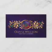 生カラフルの花 – 金葉色の花 名刺 (正面)