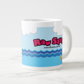 生カラフルイカ図解入りの、写真付きの ジャンボコーヒーマグカップ (正面右)