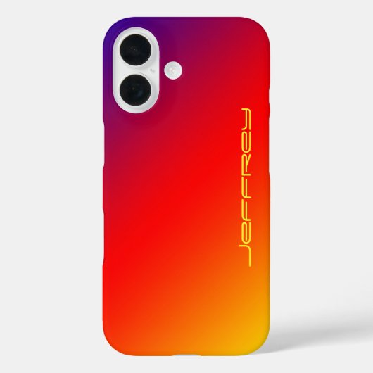 生カラフルモダン鮮な虹パーソナライズされた名 Case-Mate iPhoneケース (裏面)
