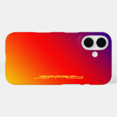 生カラフルモダン鮮な虹パーソナライズされた名 Case-Mate iPhoneケース (裏面 (横))