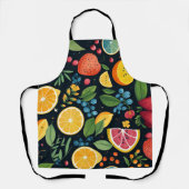 生カラフル果柄 エプロン (正面)