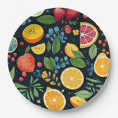生カラフル果柄 ペーパープレート (正面)