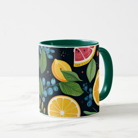 生カラフル果柄 マグカップ (正面右)