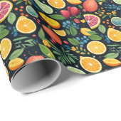 生カラフル果柄 ラッピングペーパー (ロールコーナー)