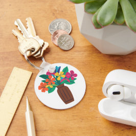 生カラフル花 キーホルダー