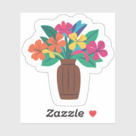 生カラフル花 シール