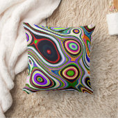 生カラフル鮮な抽象パターン クッション (ブランケット)