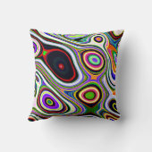 生カラフル鮮な抽象パターン クッション (裏面)
