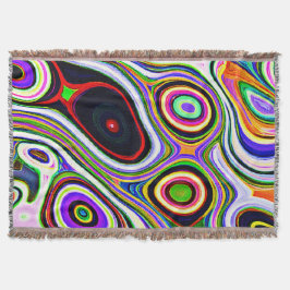 生カラフル鮮な抽象パターン スローブランケット