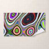 生カラフル鮮な抽象パターン バスタオルセット (ハンドタオル)