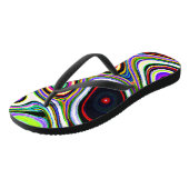 生カラフル鮮な抽象パターン ビーチサンダル (アングル)