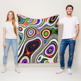 生カラフル鮮な抽象パターン フリースブランケット