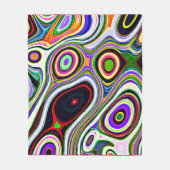 生カラフル鮮な抽象パターン フリースブランケット (正面)