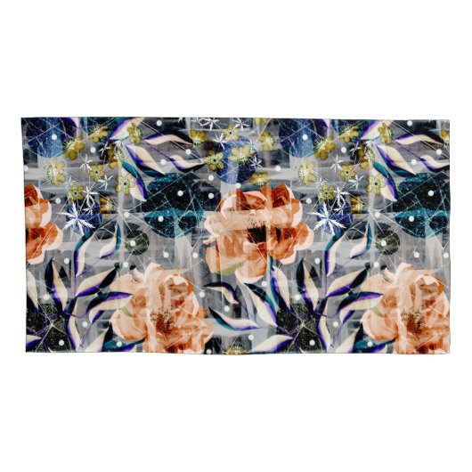 生グランジ花。 枕カバー (裏面-右)