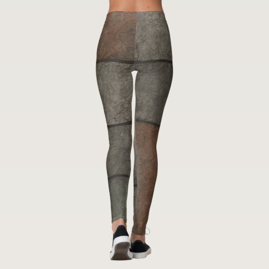 生グリッド – 工業用テクスチャジオメトリ レギンス (裏面)