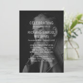 生シンプル活の写真お祝い 招待状 (スタンド正面)