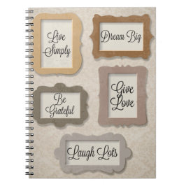 生シンプル活，夢の大き，感謝する，生きる愛，笑う ノートブック