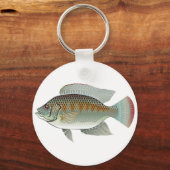 生シーフードティラピア魚ベクター キーホルダー (正面)