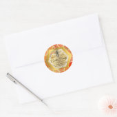 生ハニージャガーハニカムハニカム養蜂場金ゴールドサンゴ ラウンドシール (封筒)