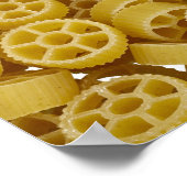 生パスタの背景 ポスター (角)