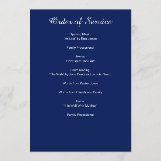 生パーソナライズされたお祝い記念写真 プログラム (裏面)