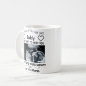 生パーソナライズされたまれながらの新父への贈り物ベビー コーヒーマグカップ (正面左)