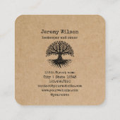 生ビーガンオーガニックファーム農家果実野菜 スクエア名刺 (裏面)