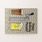 生ビールのラガーのタップ飲まれる丈夫なアルコール泡のマグ ジグソーパズル (横)