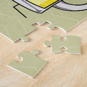 生ビールのラガーのタップ飲まれる丈夫なアルコール泡のマグ ジグソーパズル (側面)