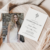 生ミニマル命葬儀の写真お祝い 招待状