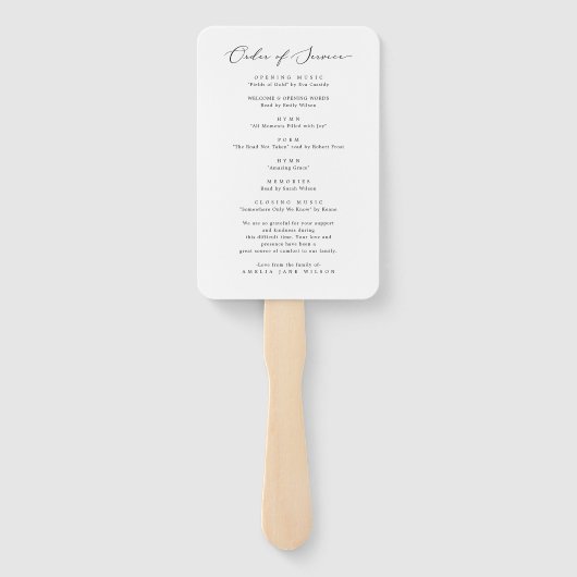 生ミニマル生お祝い写真葬儀記念碑 ハンドファン (裏面)