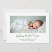 生ミニマル産の発表をメリー緑に シーズンカード (裏面)