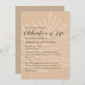 生ミニマル自然命招待状お祝い 招待状 (正面/裏面)